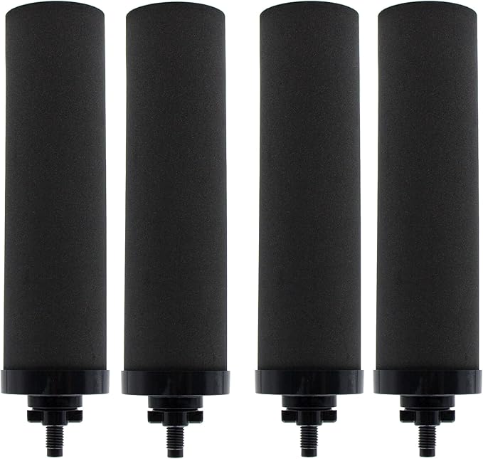 1 Micron Water Filter Replacement for Berkey® BB9-2® Black Purification Elements, Compatible with Berkey® Gravity Filter System, Pack of 4