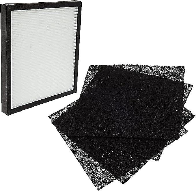 Nispira Airvantage WK01234QPC Filter Replacement For Oreck Air Purifier Air94 WK10002QPC, Plus Pet WK10052QPC True HEPA Activated Carbon 1 Set
