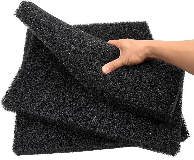 Aquarium Filter Bio Sponge Pad, Foam Sponges Filter Media, Cut fit it Filter Accessories for Fish Tanks and Ponds (18"x18"x1.6" (20PPI) 2 Pack)