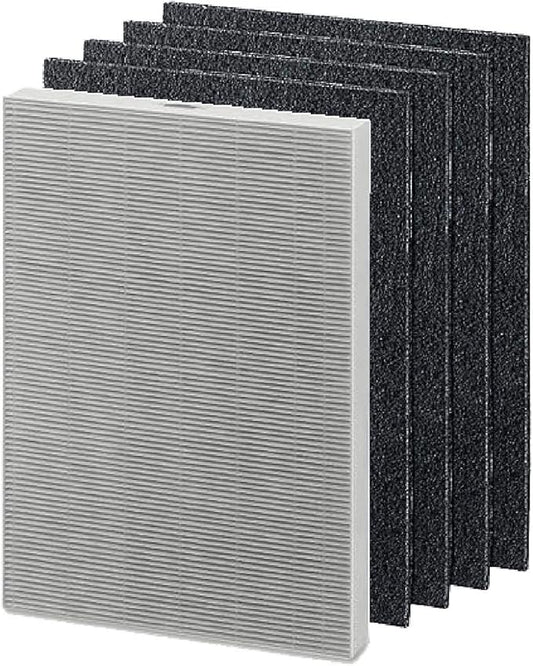 Nispira HEPA Filter and Activated Carbon Pre Filter Replacement Compatible with Fellowes HF-300 Air Purifier AeraMax 290/300 DX95 Fellowes 0, 1 Filter