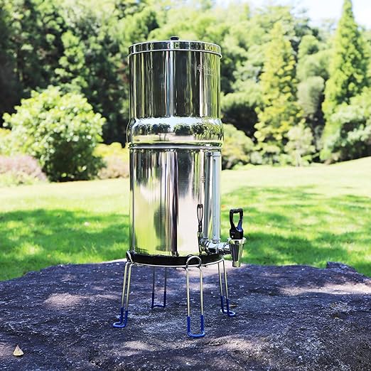 Stainless Steel Stand,Compatible with The Berkey® Gravity-Fed Water Filtration System, 9'' Diameter 6'' Tall Countertop Stand,Fit Most Medium Gravity Water Filter System