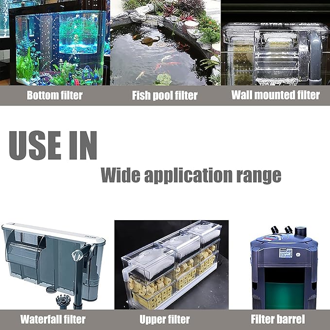 48x12 inch Sponge Aquarium Filter Media Accessories Cuttable 8-Layer Fish Tank Canister Filters Supplies Filter Floss for Aquariums Fish Tank Accessories Aquarium Sponge Filter