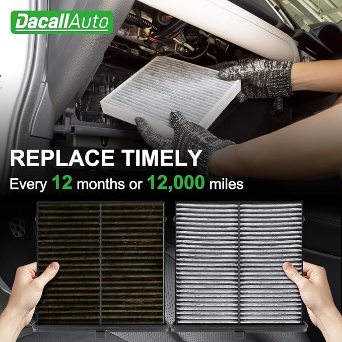 2pcs Set Activated Carbon Cabin Air Filter for Mazda 3 (2019-2025), CX-30 (2020-2023), CX-50 (2023-2025); Replace BDTS-61-J6X, BDTS61J6X