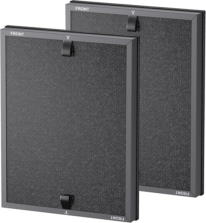 2 Pack HAP602 Replacement Filter Compatible with ECOSELF HAP602 & HAP602WF Air Purifier, 3-in-1 Filtration of Replacement Filter, Activated Carbon Filter & Pre-filter