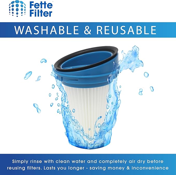 Fette Filter - 6-Pack Replacement Vacuum Dust Bin Filters for Black and Decker SVF11 Fits 2-in-1 Cordless Lithium Stick Vacuums HSV320J HSV420J HSV520J HSV320J32 HSV420J42 HSV520J01 SVA420B SVA520B