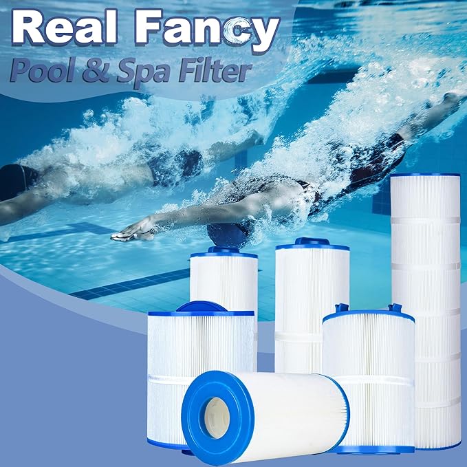 Hot Tub Spa Filter Replacement Cartridge 4 Pack Replace Artesian Spas, Tidal Fit Swim 06-0006-12, 06-0005-12, AR50, AK-90161, XLS-604, 6CH-502, PAS50SV-F2M, FC-0311, 50 Sq.ft.