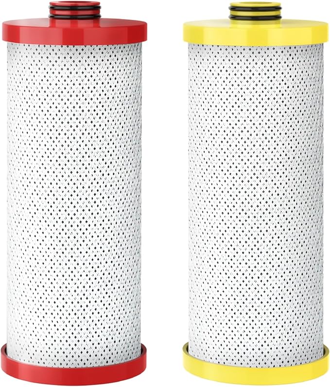 AQUA CREST WF52-R Replacement for Aquasana® AQ-5200R Under Sink Water Filter, Aquasana® Filter Replacement, 500 Gallons Filter Life, Reduce 99% of Chlorine, Taste and Odor, 2 Count