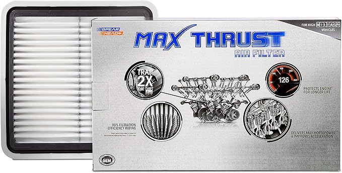 Spearhead MPG Defense Max Thrust Engine Air Filter For All Mileage Vehicles, Fits Like OEM, Restores MPG & Acceleration (MT-997)