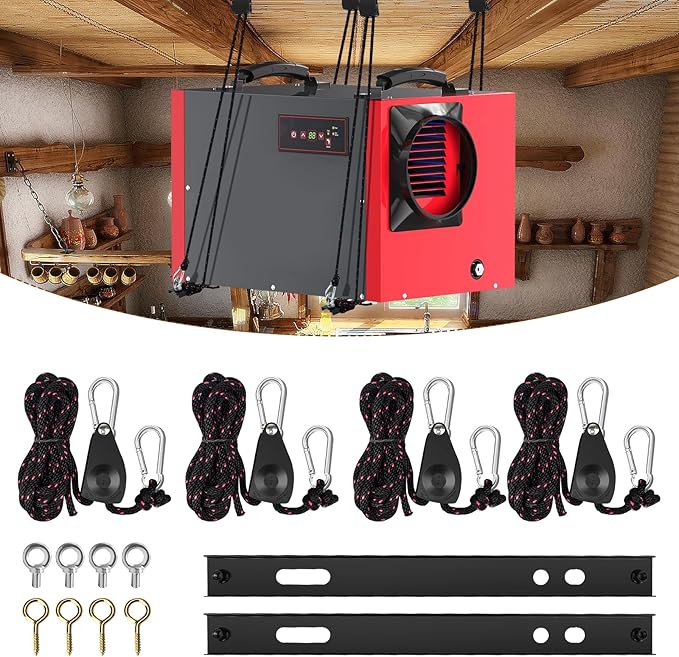 Hanging Kit for Dehumidifiers in Crawl Spaces & Basements | Heavy-Duty Metal Dehumidifier Protection Frame | Anti-Vibration Dehumidifier Hanging Support Accessories to Reduce Noise – Load 300 lbs.