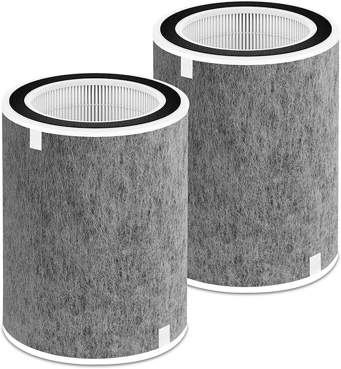 2 Pack HP200 HP201 HP202 Replacement Filter Compatible with Shark HP200 Series, HP202 HP201 HP232 HP302, UA205 and HC502 Air Filter Replacement, Compare Part HE2FKBAS, HE2FKBASMB