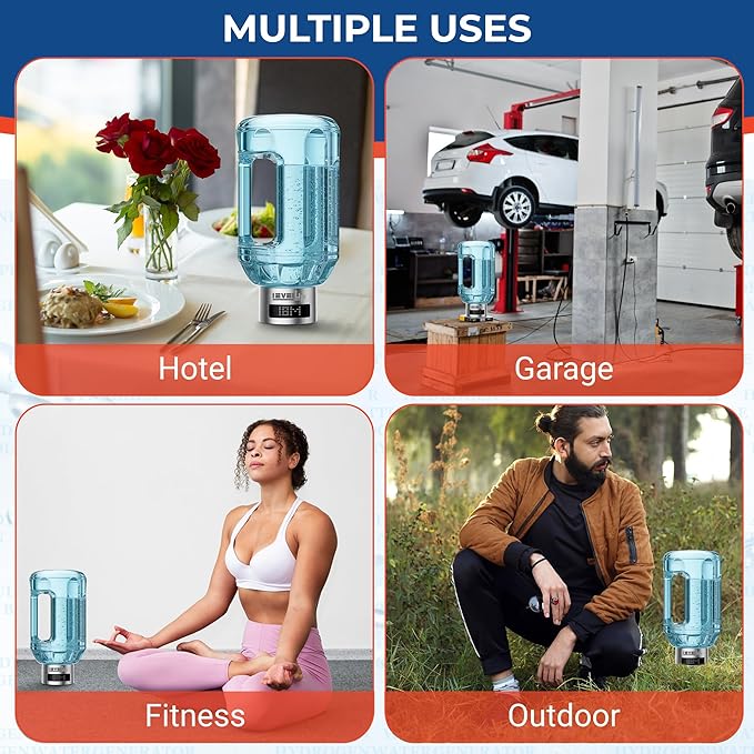 2025 Hydrogen Water Bottle Jug – Portable Hydrogen Water Generator with Digital Display – Up to 4000PPB - 51oz Capacity – Premium Hydration Solution for Home, Office & Gym