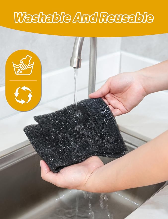 GE Washer Dryer Combo, WH01X35719 Dryer Lint Filter replacement, 2025 New Lint Filter for Ge Washer Dryer Filter Sponge, Hand Washable and Reusable, Models: PFQ97HSPVDS (Only 4 pcs)