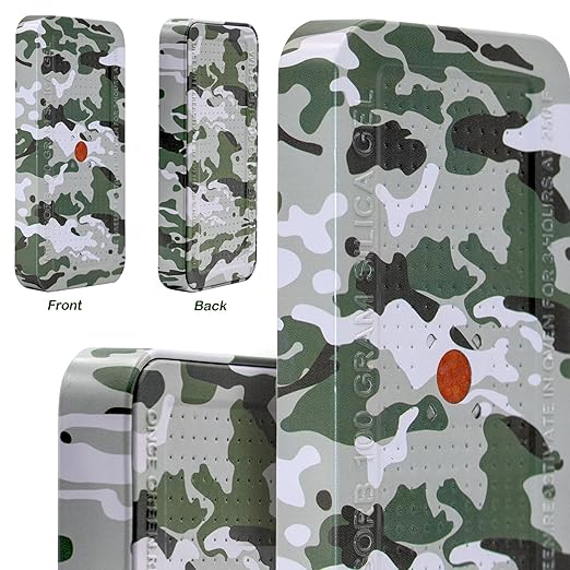 100 Gram Camouflage Gun Safe Dehumidifier Silica Gel Canister Rechargeable Dehumidifier Desiccant Reusable Indicating Desiccant Moisture Absorber with Visible Window [2PACK]