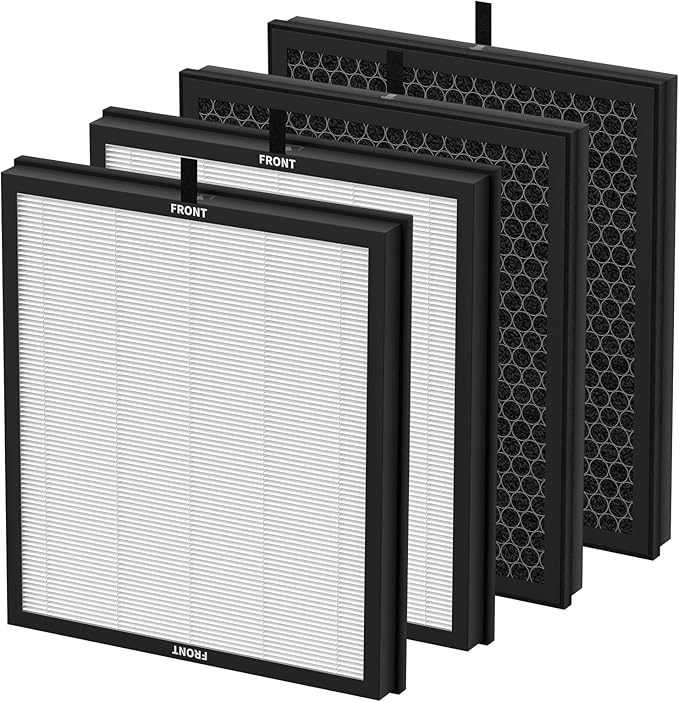 AP303 AP304 Replacement Filters, Compatible with DAYETTE ＆ FRESHDEW Air Puri-fier AP303/AP304, 3-in-1 Filtration System Replacement Filters,4 Pack