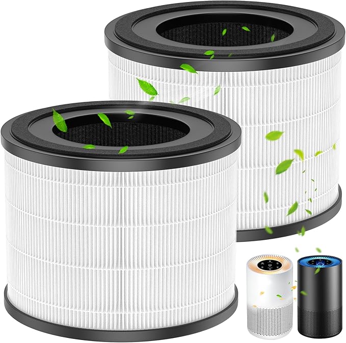 AP-S0610L Air Filter Replacement for MOOKA AP-S0610L Air Purifier, 3-IN-1 Hepa Filter, High-Efficiency Activated Carbon Replacement Filter - 2 Pack