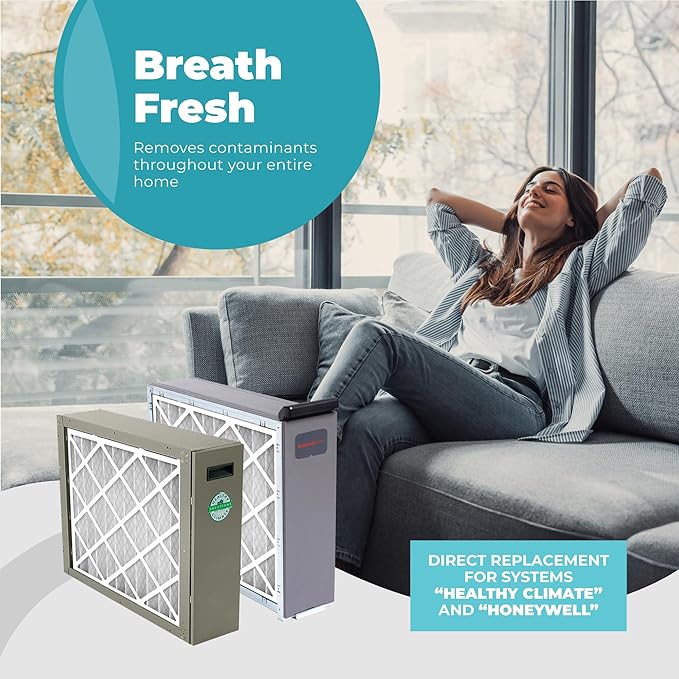 Honeywell 20x20x4 Air Filter Replacement MERV 11, FC100A1011 Pleated HVAC AC Furnace Filters with Wholesalehome Cleaning Cloth, 2-Pack (Actual Size: 19.94 x 19.75 x 4.38 Inches)