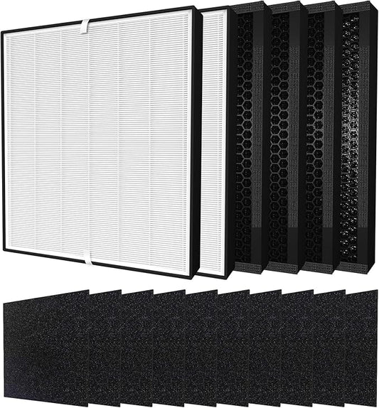 16 Pack 3000 Replacement Compatible with 3000 Series,Replace The Filter Element,2 Efficiency Filter + 4 Activated Carbon Filter + 10 Pre-Filters