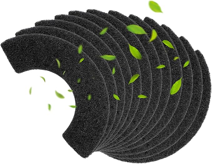 12 Pack Carbon Filters Compatible with Model 4, Cat Litter Box Filters Replacement to Absorb Odors Control Damp from Pets and Keep Home Fresh