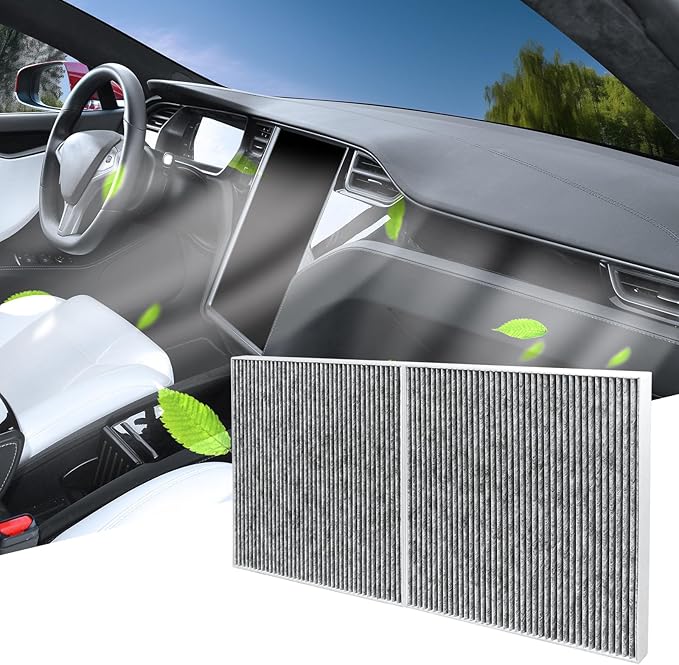 Air Filter Compatible with Tesla Model S 2016 2017 2018 2019 2020 Cabin Air Filter HEPA Air Intake Filter Replacement with Activated Carbon