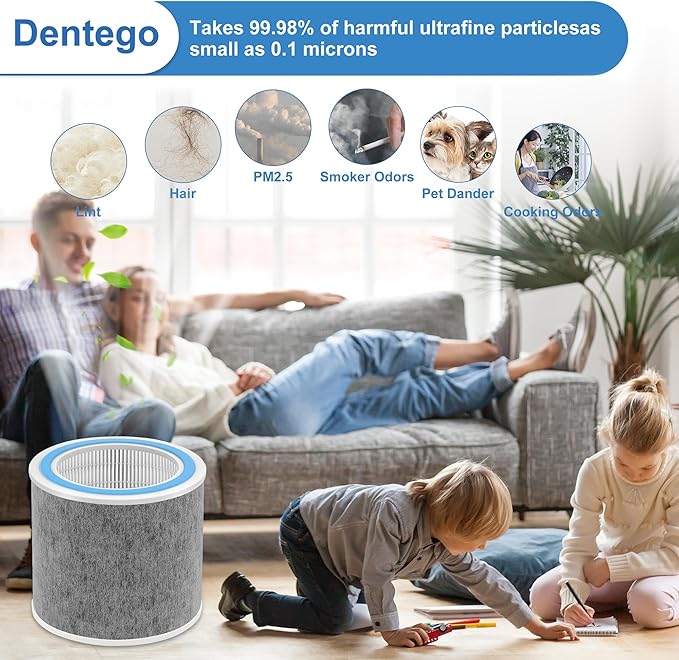 HP102 Replacement Filter, Compatible with Shark HP102 & HP102PET & HC452 & HP132, True Filter for 99.97% of Particles, Compare Part #HE1FKPET, HE1FKBAS (1 Pack)