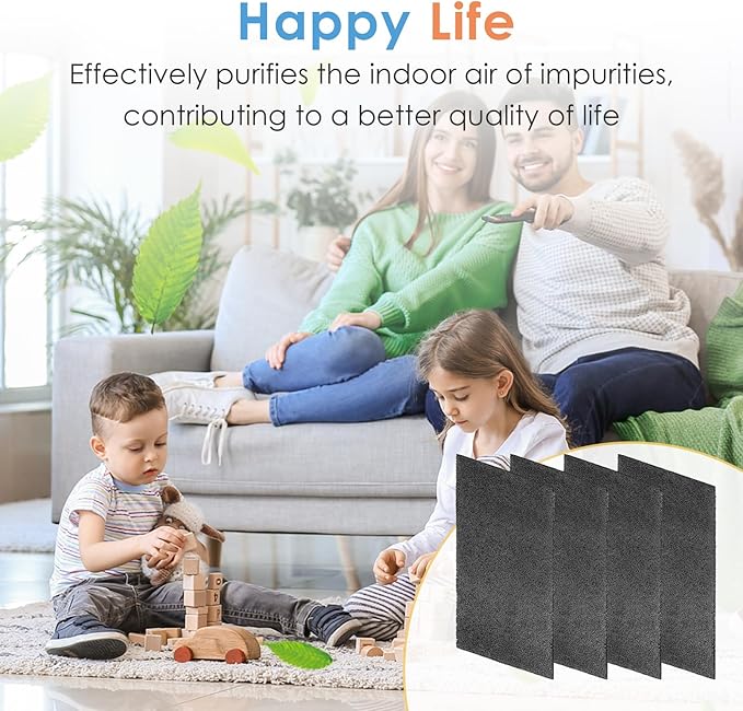 4Pack Replacement Filters for Whynter Portable Air Conditioners Compatible with ARC-14S, ARC-14SH, ARC-141BG and ARC-143MX, Activated Carbon Filters for Portable Air Conditioner