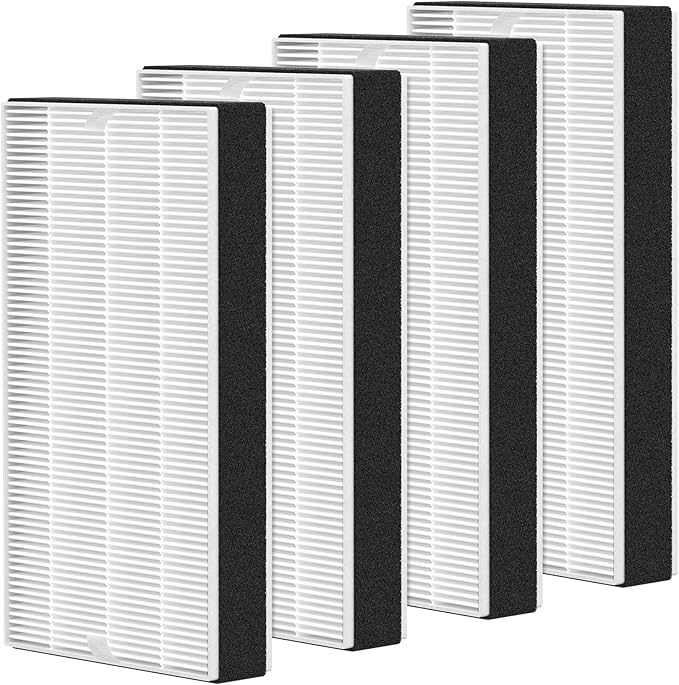 4 Pack F1 Filter Replacement Compatible with 3M Filtrete Room C01 T02 Models FAP-C01-F1, FAP-T02-F1, FAP-C01BA-G1, FAP-T02WA-G1 and FAP-ST02N