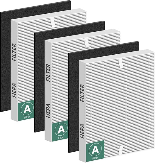 115115 Filter A Replacement Compatible with Winix PlasmaWave Air Purifier C535 5300 5300-2 6300 6300-2 5000 9000 C909 AM90,3 Pc H13 True Size 21 Filters and 3 Pc Carbon Pre-filters，By Improvedhand