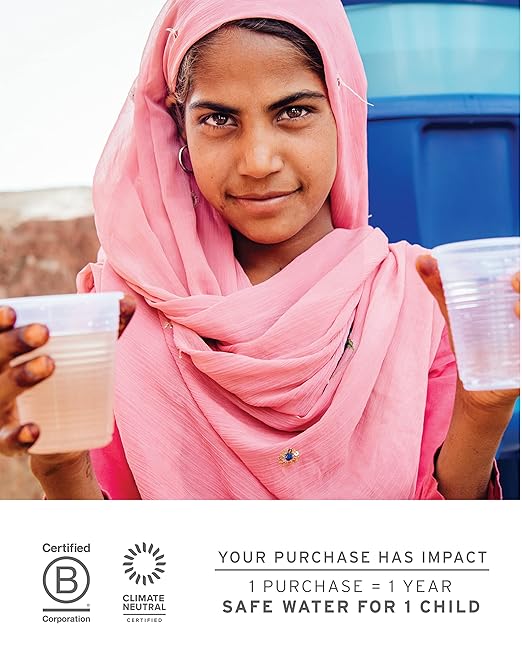 LifeStraw Home Pitcher Glass and Silicone Base 7 Cup Terrazzo