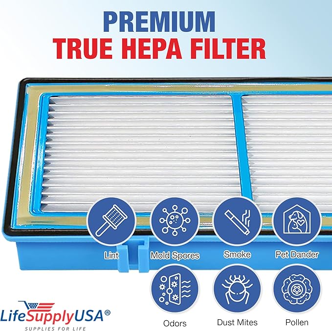 HAPF30AT HEPA Filter Replacement – Compatible with Holmes Aer1 Type Total, HAP242-NUC, HAPF300AH-U4R Air Purifiers by LifeSupplyUSA (1-Pack)