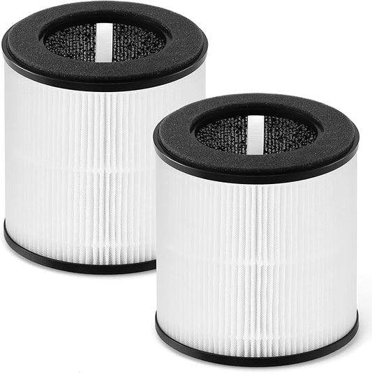ROMON B-D02L Replacement Filter Compatible with MOOKA B-D02L & M05 Air Purifier, KOIOS B-D02L Air Purifier, VEWIOR B-D02U Air Purifier, 3-in-1 H-13 True HEPA, High-Efficiency Activated Carbon, 2 Pack