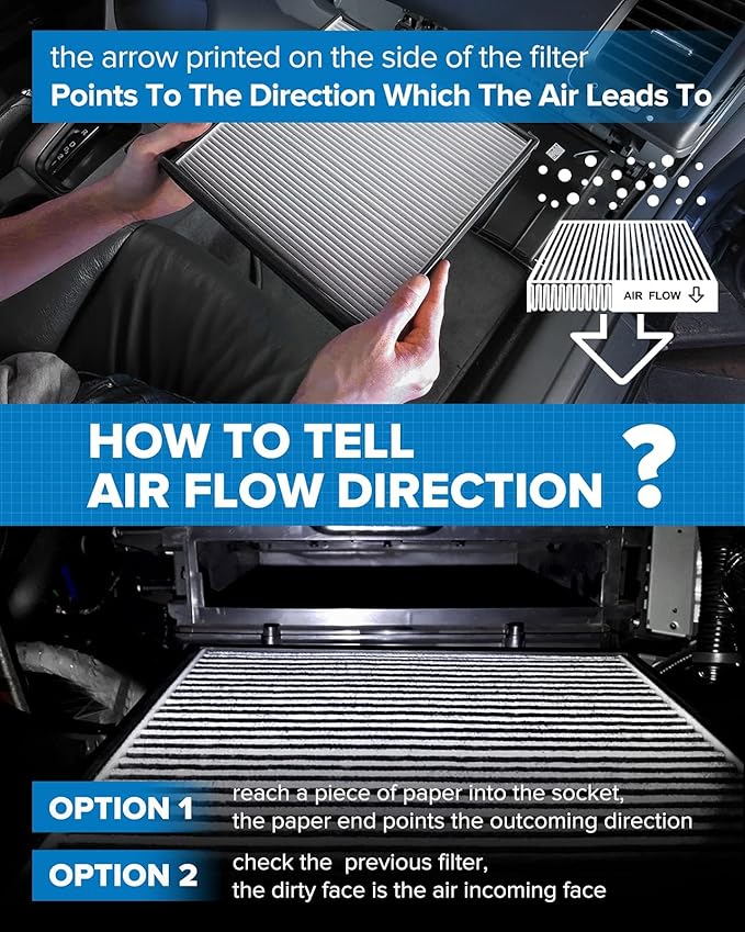PHILTOP CF10743 Cabin Air Filter, Replacement for 2008-2016 Town & Country, 2008-2020 Grand Caravan, 2008-2013 G37 Cabin Air Filter with Activated