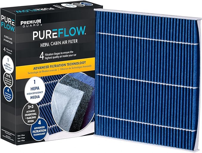 PureFlow HEPA Cabin Air Filter PC9977HX | Fits 2014-2020 Jeep Cherokee, 2015-2017 Chrysler 200
