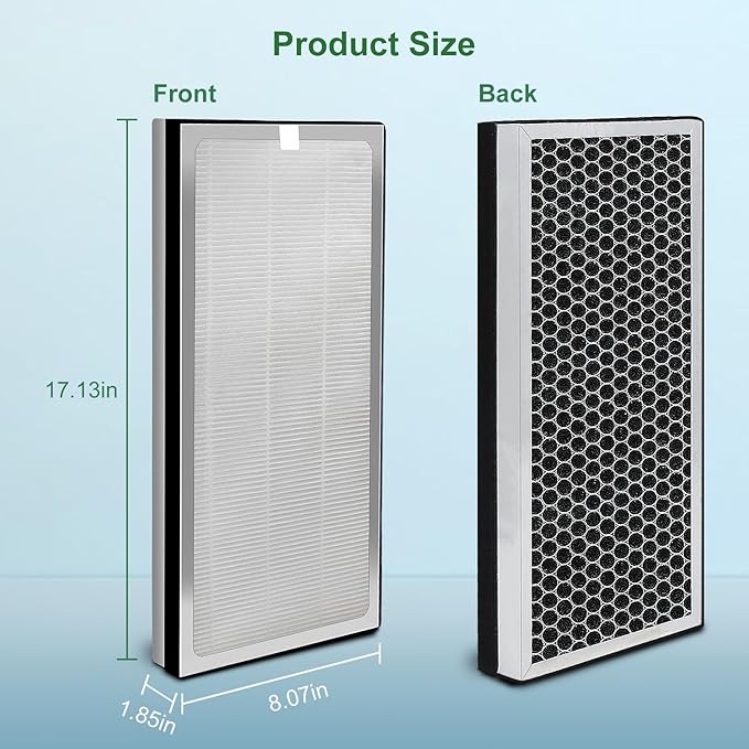 2 Pack 40 Replacement Filter for MA Air Puri-Fier Models 40, 3-in-1 Contains Pre-Filter and Activated Carbon Fil-ter。