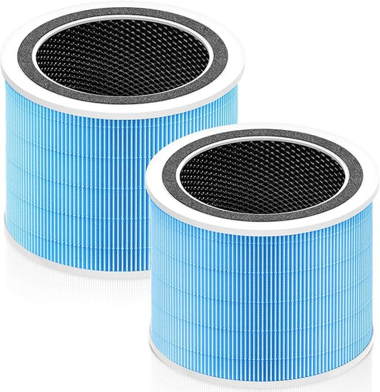 Core 200S Smoke Remover Replacement Filter Compatible with LEVOIT Core 200S and LEVOIT Core 200S Smart WiFi Air Purifier, 3-in-1 H13 True HEPA Activated Carbon Filter, Core 200S-RF, Blue, 2 Pack