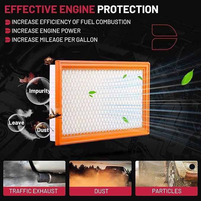 BDFHYK CA4309 Engine Air Filter Compatible with Nissan Maxima Murano Pathfinder Altima Quest Sentra Frontier Xterra 200SX Axxess Pickup, Compatible with INFINITI QX60 J30 JX35 FX35 G35 I35 QX4 G20