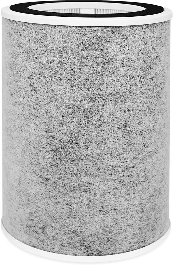 HP202 Replacement Filter for Shark HP200 Series HP201 HP202 HP232, 3-in-1 Hepa Carbon Filter Replacement Compatible with Shark Air Purifier MAX HC502, Part #HE2FKBAS, HE2FKBASMB -1 Pack