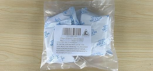 O2frepak 100 Gram(5Packs) Food Grade Moisture Absorbers Silica Gel Packs Desiccant for Storage,Food Safe Dessicant Silica Gel Packets for Moisture Storage Control