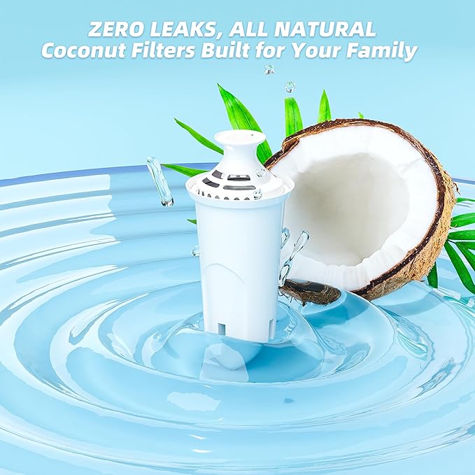 3-Pack Water Filter Replacement Compatible with Brita Pitchers & Dispensers - BPA-Free, Fits Classic 35557, OB03, Mavea 107007 (Compatible Replacement Filter)