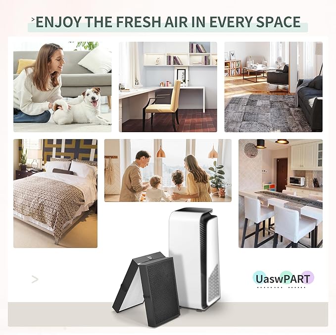 7700 Smart Filter Compatible with Blueair Air Puri-fier Protect 7700 Smart Filter Replacement for Protect 7770i & 7710i, 3-Step Filtration with True HEPA and Activate Carbon, 1-Pack