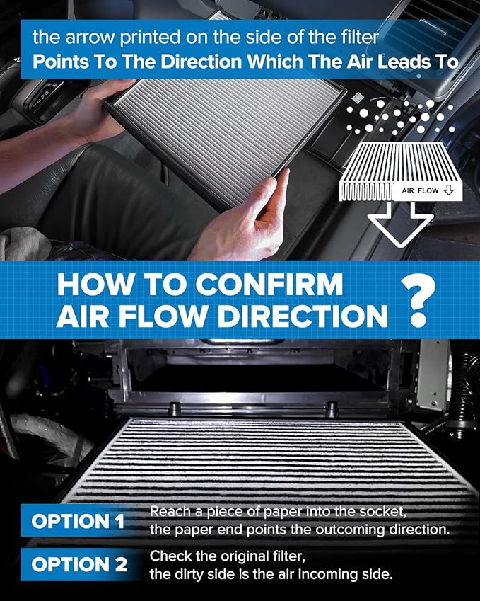 PHILTOP Cabin Air Filter, Replacement for CF10218, Mazda3 (2004-2009), Mazda5 (2006-2010, 2012-2017), Premium ACF048 Cabin Filter with Activated Carbon Clean Airflow, Filter Up Dust Pollen