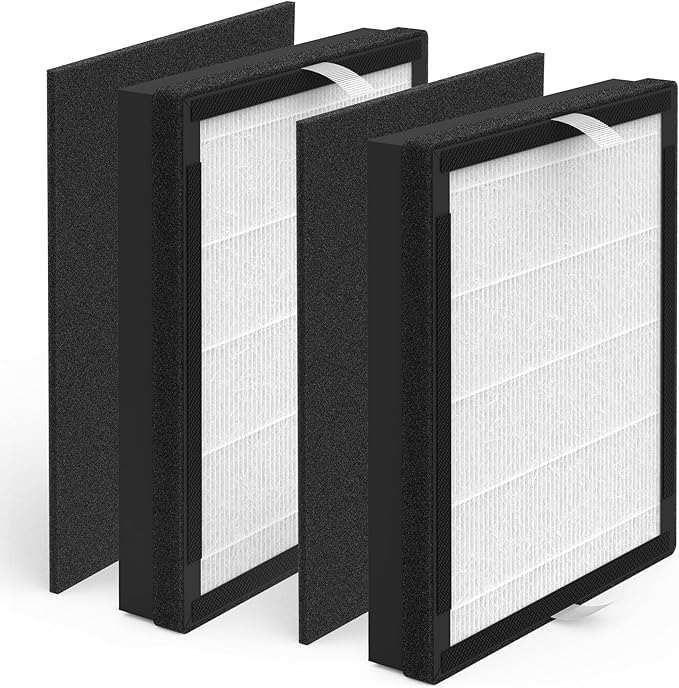 2 Packs IAF-H-100A Replacement Filter A Compatible with Filtrete FAP-C01-A and Idylis AC-2119, IAP-40-140, IAP-10-150 Air Cleaner Purifier