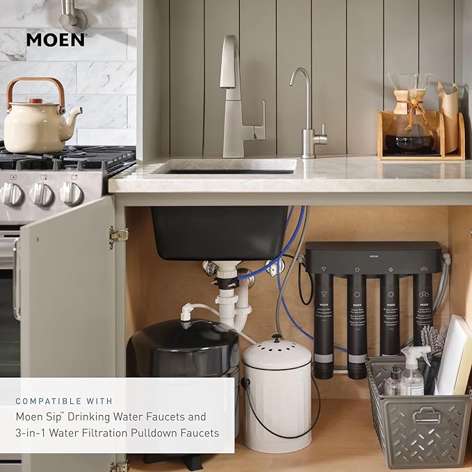 Moen 4-Stage Under Sink Reverse Osmosis Advanced Water Filtration System, F9900