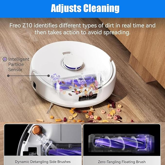 17 Pack Accessories Kits Replacement Parts for Narwal Freo Z10 Ultra/Freo Z10 Robot Vacuum Cleaner, 1 Main Brush, 4 Hepa Filters, 4 Wipe Cloths, 4 Dust Bags, 4 Side Brushes