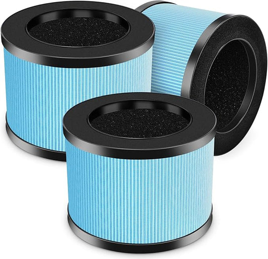 MK-06 Air Filter Replacement Compatible with MK-01 Air Purifier, 4-in-1 HEPA DH-JH01 Filter for ToLife TZ-K1, for FreAire KN6391, for Kloudi DH-JH01, for POMORON MJ012H MJ001H, 3 Pack