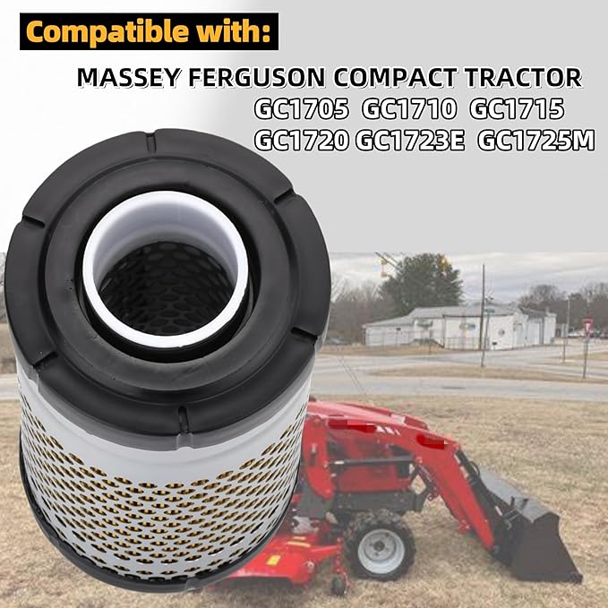 6259119M91 Air Filter Compatible with Massey Ferguson Tractor GC1710 GC1705 GC1715 GC1720 GC1723E GC1725M