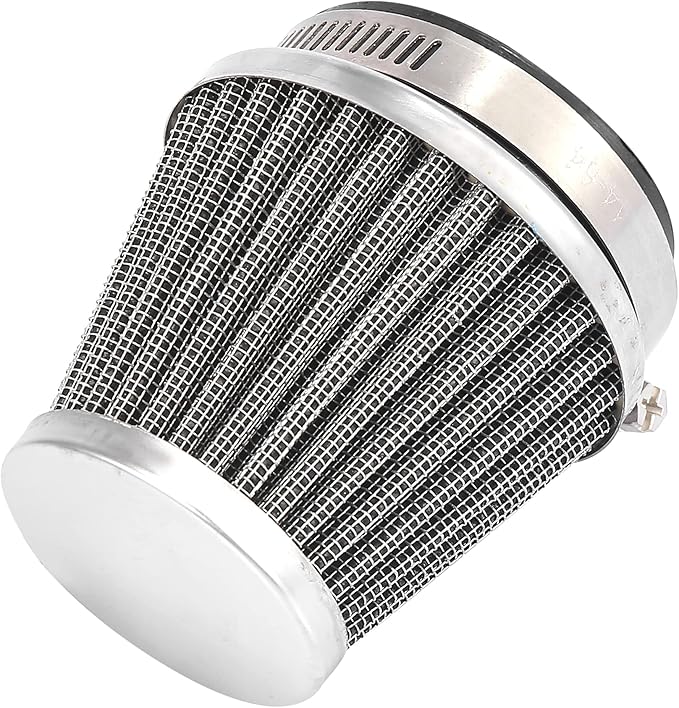 Motoforti 4pcs Universal 50mm Air Filter Cleaner Round Tapered Replacement for Motorcycle Black