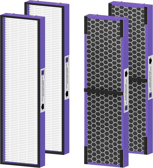 Upgrade FLT4850PT HEPA Filter B Replacement for AC4825, AC4300, AC4900, AC4825DLX, AC4850, CDAP4500, AP2200 Air Purifier, 4 Pack