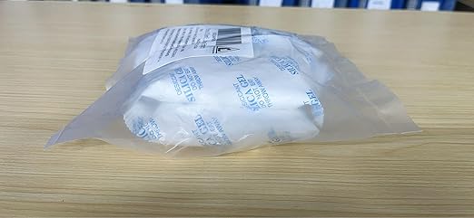 O2frepak 100 Gram(5Packs) Food Grade Moisture Absorbers Silica Gel Packs Desiccant for Storage,Food Safe Dessicant Silica Gel Packets for Moisture Storage Control
