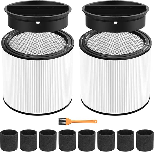 Foam Sleeve Filter for Shop-Vac 90304 90350 90333 Replacement for Most Wet/Dry Vacuum Cleaners 5 Gallon and Above, Compare to Part No.90304, 90585 (2+8+2+1)