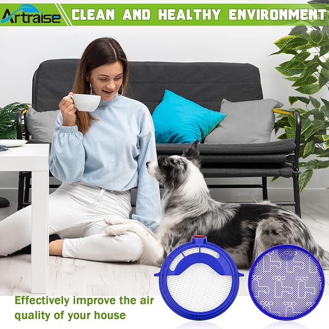 Filter Replacement Parts for Dyson DC25 Ball Vacuum Cleaner, 2 Pre-Motor Filters & 2 Post Motor HEPA Filters, Fits All DC25 Models -Compare to Part # 919171-02 and 916188-06